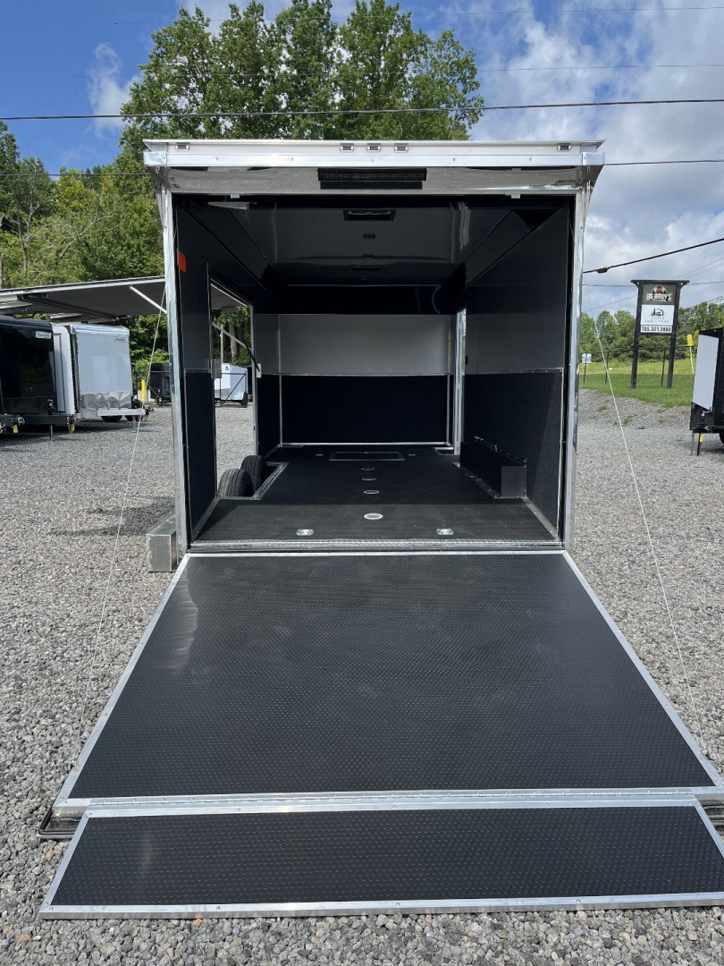 New 2025 HAULMARK EDGE 20' Race Trailer With NEW Premium Escape Door, White PolyCor, 12K GVWR, 7'4" Interior, 96" Wide Rear Door Opening