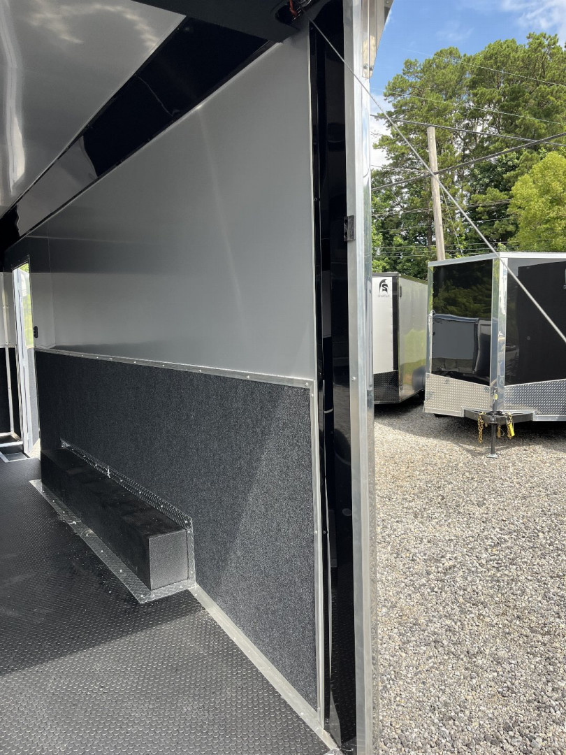 New 2025 HAULMARK EDGE 20' Race Trailer With NEW Premium Escape Door, White PolyCor, 12K GVWR, 7'4" Interior, 96" Wide Rear Door Opening