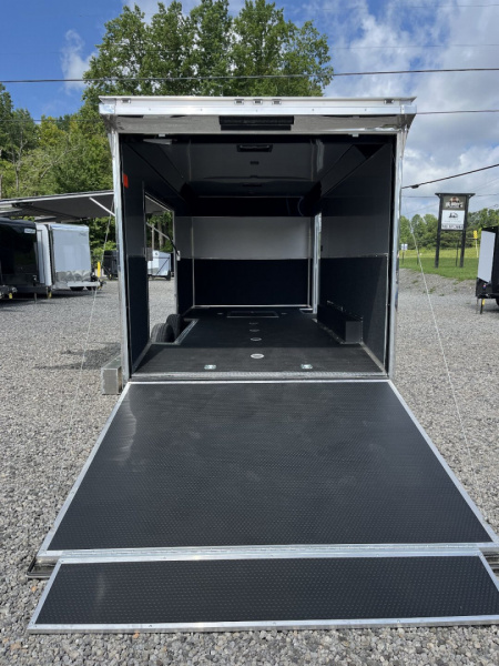 New 2025 HAULMARK EDGE 20' Race Trailer With NEW Premium Escape Door, White PolyCor, 12K GVWR, 7'4" Interior, 96" Wide Rear Door Opening