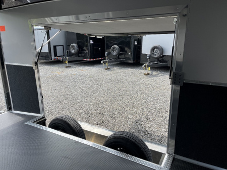 New 2025 HAULMARK EDGE 20' Race Trailer With NEW Premium Escape Door, White PolyCor, 12K GVWR, 7'4" Interior, 96" Wide Rear Door Opening