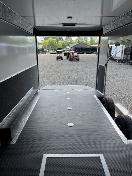 New 2025 HAULMARK EDGE 20' Race Trailer With NEW Premium Escape Door, White PolyCor, 12K GVWR, 7'4" Interior, 96" Wide Rear Door Opening