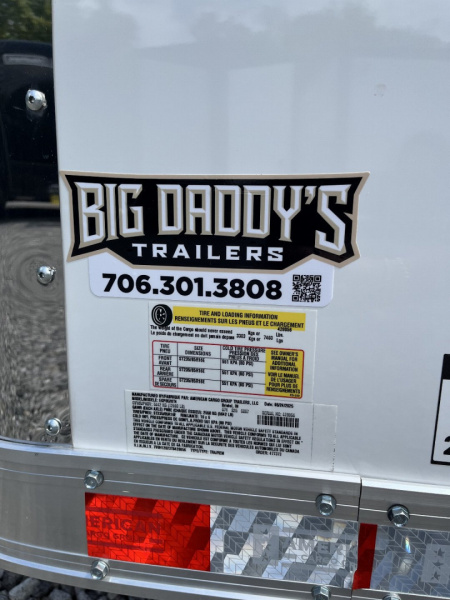 New 2025 HAULMARK EDGE 20' Race Trailer With NEW Premium Escape Door, White PolyCor, 12K GVWR, 7'4" Interior, 96" Wide Rear Door Opening