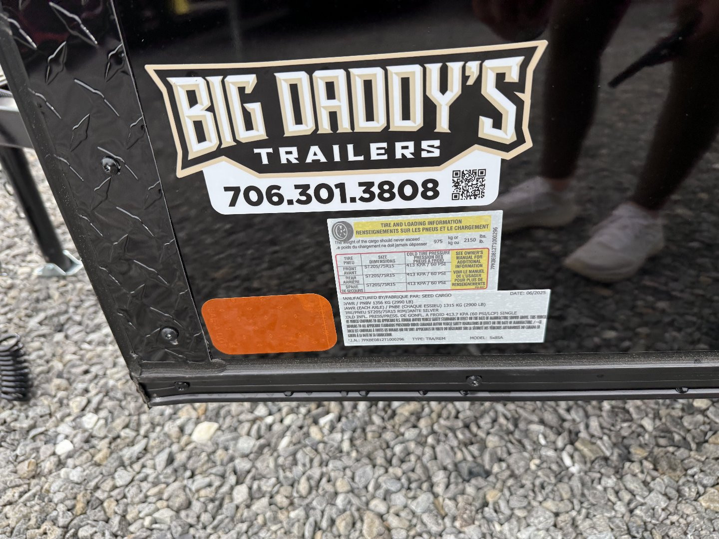 New 2025 Big Daddy's Edition, 5X8, Single Axle, Polycor, 16" On Center Construction, Blackout Package