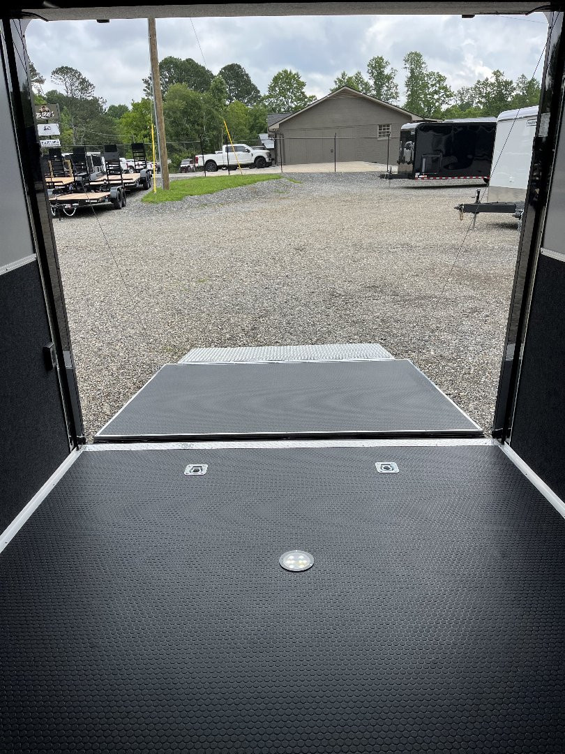 New 2026 Haulmark 34 EDGE Bathroom Race Trailer, Black PolyCor With Black Trim, 18K GVWR, 54" ALX Slide Out Step, Awning, Air Prep, A/C, Landing Light PKG