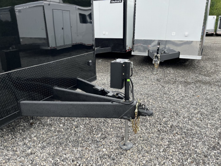 New 2026 Haulmark 34 EDGE Bathroom Race Trailer, Black PolyCor With Black Trim, 18K GVWR, 54" ALX Slide Out Step, Awning, Air Prep, A/C, Landing Light PKG