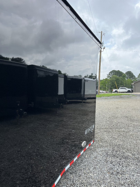 New 2026 Haulmark 34 EDGE Bathroom Race Trailer, Black PolyCor With Black Trim, 18K GVWR, 54" ALX Slide Out Step, Awning, Air Prep, A/C, Landing Light PKG