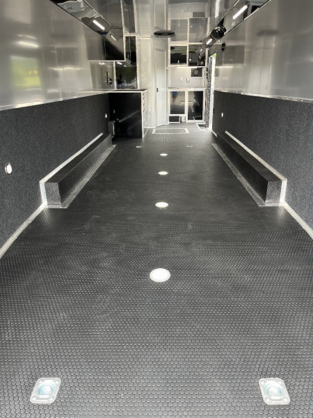 New 2026 Haulmark 34 EDGE Bathroom Race Trailer, Black PolyCor With Black Trim, 18K GVWR, 54" ALX Slide Out Step, Awning, Air Prep, A/C, Landing Light PKG