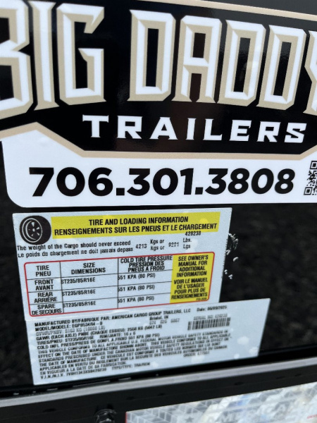 New 2026 Haulmark 34 EDGE Bathroom Race Trailer, Black PolyCor With Black Trim, 18K GVWR, 54" ALX Slide Out Step, Awning, Air Prep, A/C, Landing Light PKG