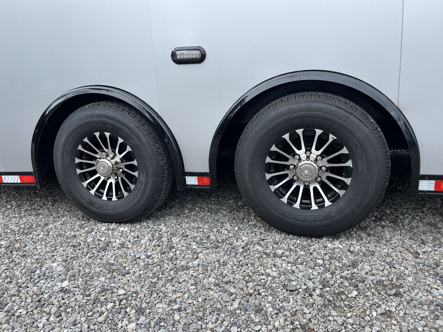 New 2026 HAULMARK 32' EDGE RACE TRAILER, SPORTSMAN PLUS PKG, SILVER POLYCOR WITH BLACK TRIM, 14K GVWR, 96" WIDE REAR DOOR OPENING, 7'4" INTERIOR HEIGHT