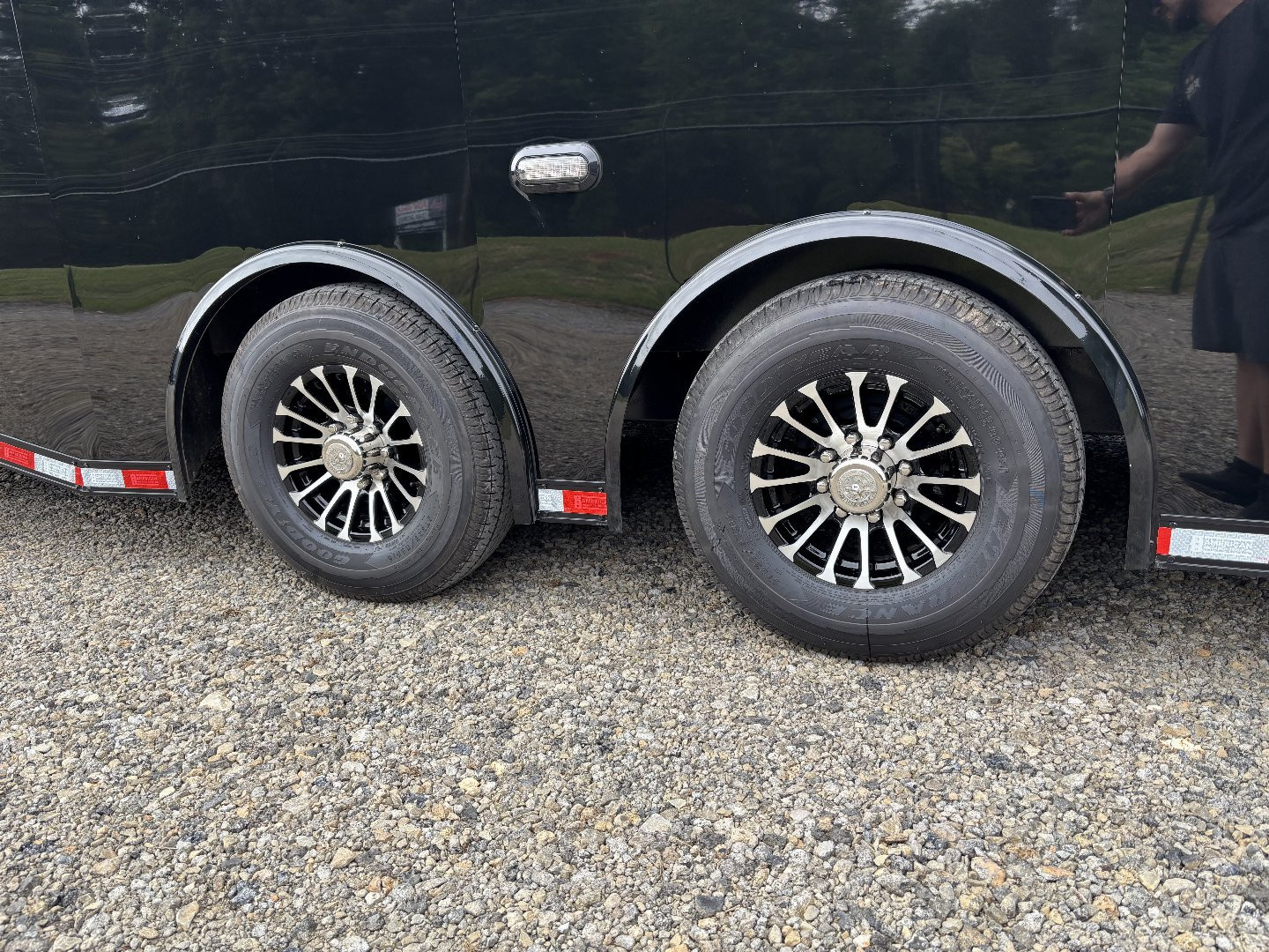 New 2025 Haulmark 32 EDGE Race Trailer, Sportsman Plus PKG, Black PolyCor With Black Trim, 14K GVWR, 96" Wide Rear Door Opening, 7'4" Interior Height