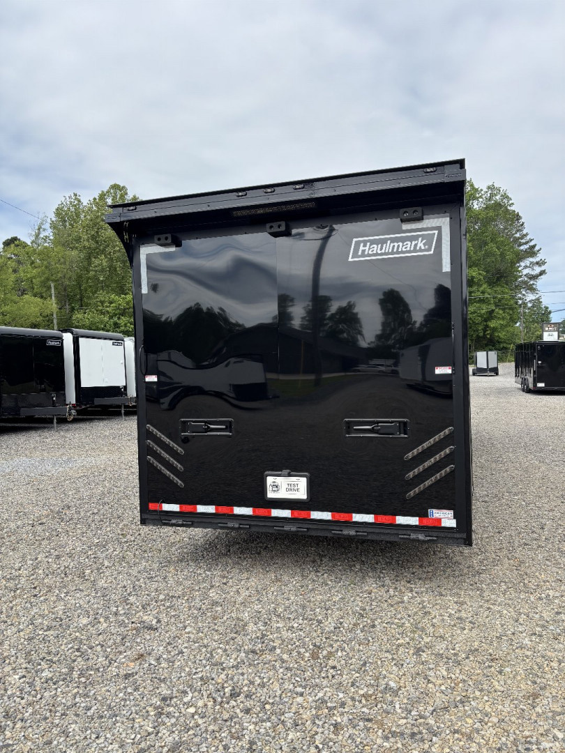 New 2025 Haulmark 32 EDGE Race Trailer, Sportsman Plus PKG, Black PolyCor With Black Trim, 14K GVWR, 96" Wide Rear Door Opening, 7'4" Interior Height