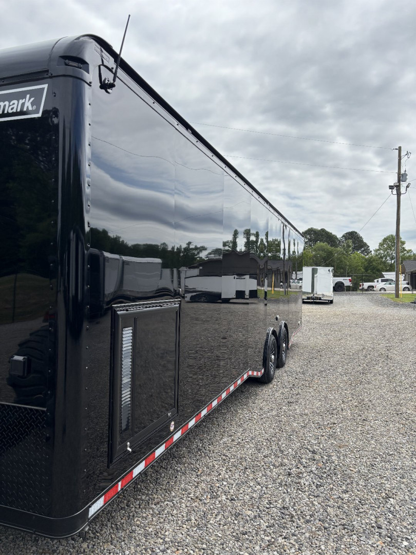 New 2025 Haulmark 32 EDGE Race Trailer, Sportsman Plus PKG, Black PolyCor With Black Trim, 14K GVWR, 96" Wide Rear Door Opening, 7'4" Interior Height