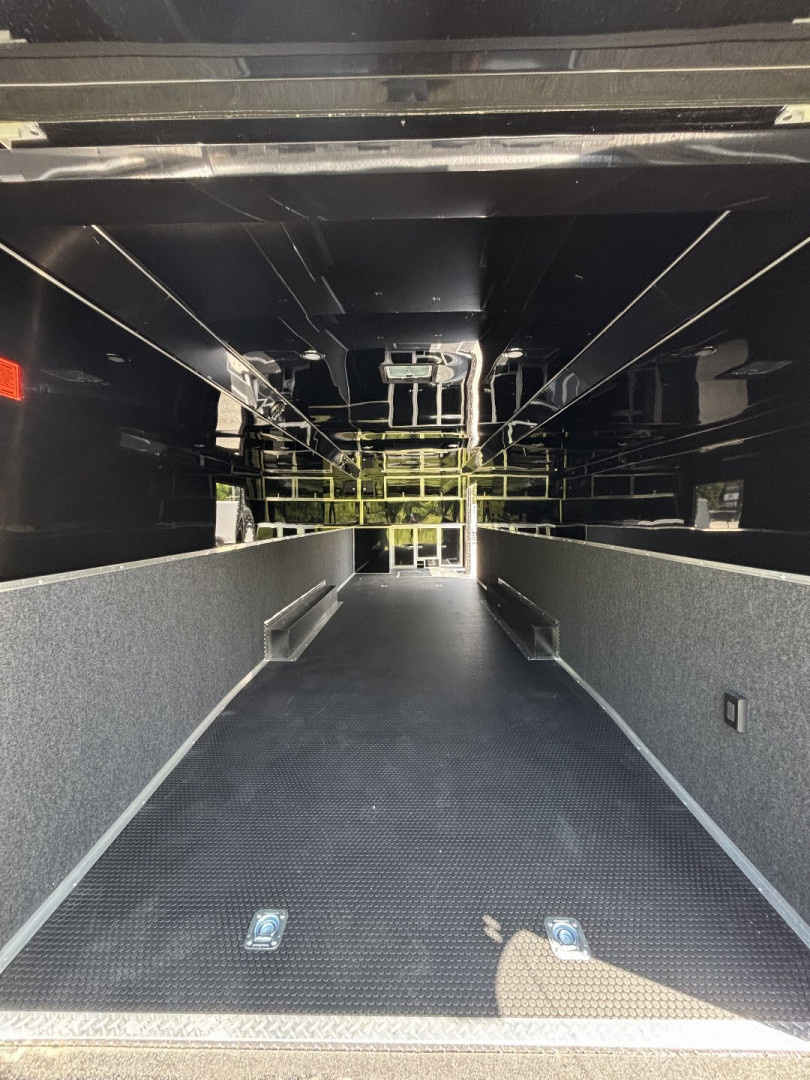 New 2025 Haulmark 32 EDGE Race Trailer, Sportsman Plus PKG, Black PolyCor With Black Trim, 14K GVWR, 96" Wide Rear Door Opening, 7'4" Interior Height