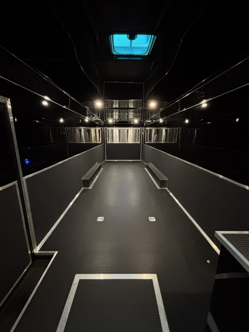 New 2025 Haulmark 32 EDGE Race Trailer, Sportsman Plus PKG, Black PolyCor With Black Trim, 14K GVWR, 96" Wide Rear Door Opening, 7'4" Interior Height