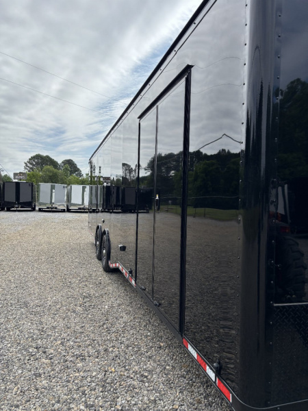 New 2025 Haulmark 32 EDGE Race Trailer, Sportsman Plus PKG, Black PolyCor With Black Trim, 14K GVWR, 96" Wide Rear Door Opening, 7'4" Interior Height
