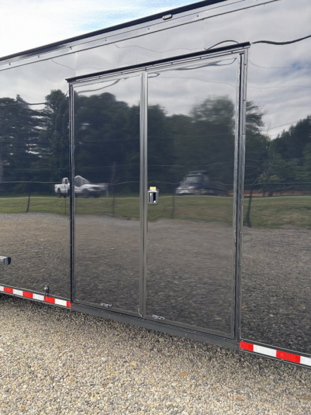 New 2025 Haulmark 32 EDGE Race Trailer, Sportsman Plus PKG, Black PolyCor With Black Trim, 14K GVWR, 96" Wide Rear Door Opening, 7'4" Interior Height