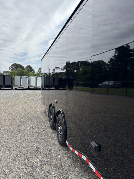 New 2025 Haulmark 32 EDGE Race Trailer, Sportsman Plus PKG, Black PolyCor With Black Trim, 14K GVWR, 96" Wide Rear Door Opening, 7'4" Interior Height