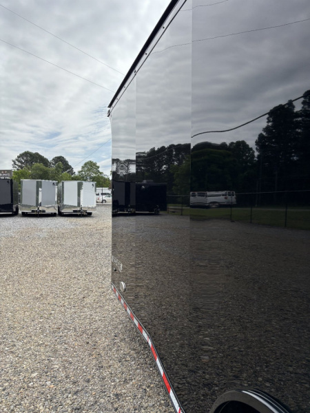 New 2025 Haulmark 32 EDGE Race Trailer, Sportsman Plus PKG, Black PolyCor With Black Trim, 14K GVWR, 96" Wide Rear Door Opening, 7'4" Interior Height