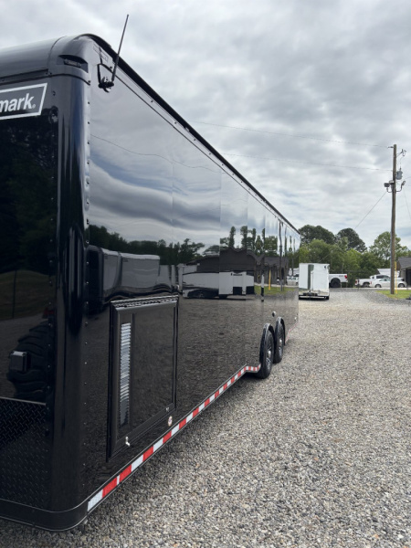 New 2025 Haulmark 32 EDGE Race Trailer, Sportsman Plus PKG, Black PolyCor With Black Trim, 14K GVWR, 96" Wide Rear Door Opening, 7'4" Interior Height