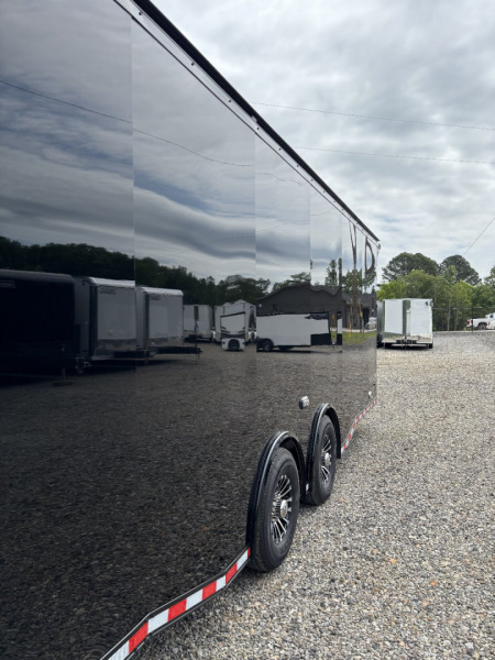 New 2025 Haulmark 32 EDGE Race Trailer, Sportsman Plus PKG, Black PolyCor With Black Trim, 14K GVWR, 96" Wide Rear Door Opening, 7'4" Interior Height