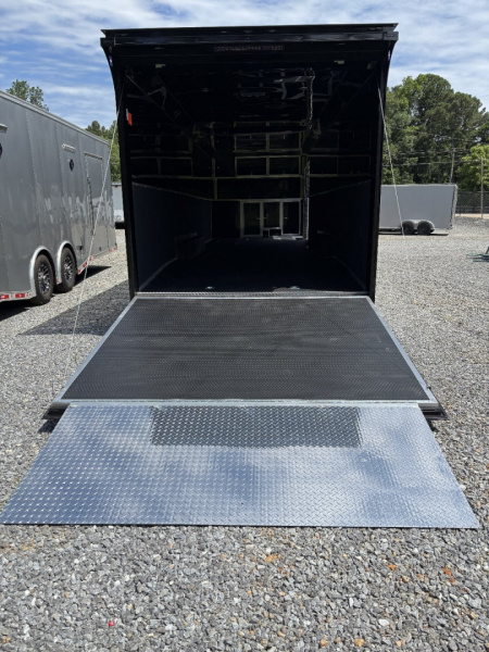 New 2025 Haulmark 32 EDGE Race Trailer, Sportsman Plus PKG, Black PolyCor With Black Trim, 14K GVWR, 96" Wide Rear Door Opening, 7'4" Interior Height