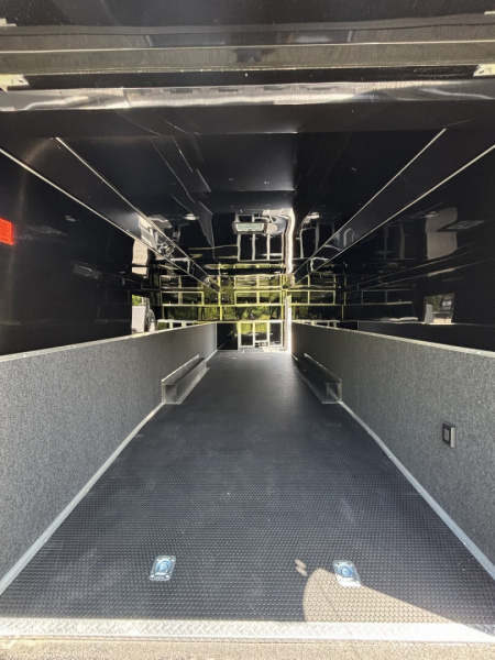 New 2025 Haulmark 32 EDGE Race Trailer, Sportsman Plus PKG, Black PolyCor With Black Trim, 14K GVWR, 96" Wide Rear Door Opening, 7'4" Interior Height