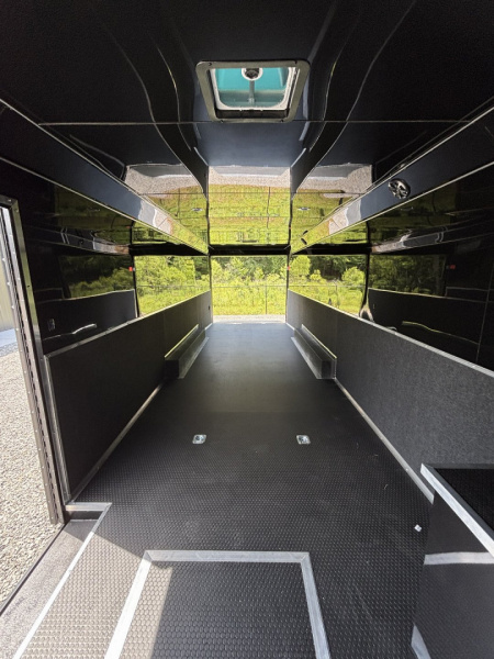 New 2025 Haulmark 32 EDGE Race Trailer, Sportsman Plus PKG, Black PolyCor With Black Trim, 14K GVWR, 96" Wide Rear Door Opening, 7'4" Interior Height