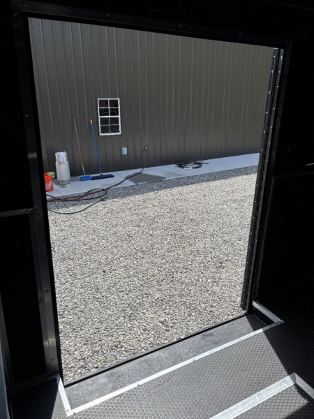 New 2025 Haulmark 32 EDGE Race Trailer, Sportsman Plus PKG, Black PolyCor With Black Trim, 14K GVWR, 96" Wide Rear Door Opening, 7'4" Interior Height