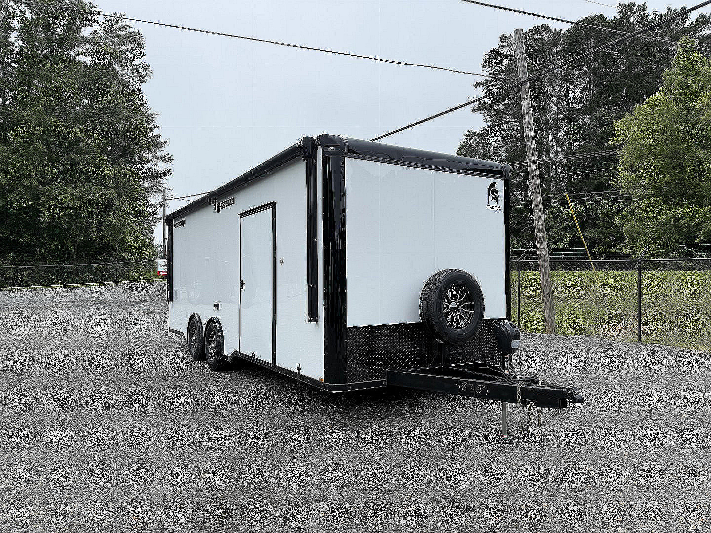 New 2026 Spartan Cargo 8.5x24 Enclosed Race Trailer, White PolyCor, Race PKG, A/C, Awning, 10K Torsion Spread Axle, 7'6" Interior Height