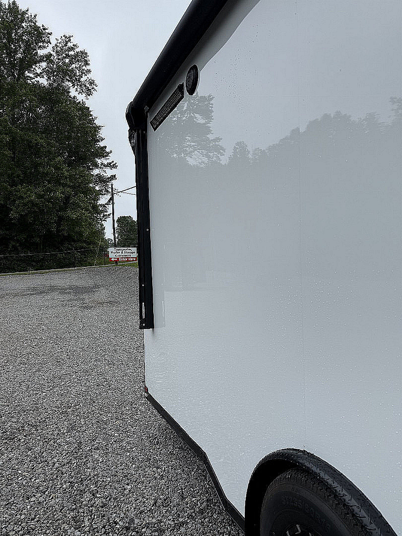 New 2026 Spartan Cargo 8.5x24 Enclosed Race Trailer, White PolyCor, Race PKG, A/C, Awning, 10K Torsion Spread Axle, 7'6" Interior Height