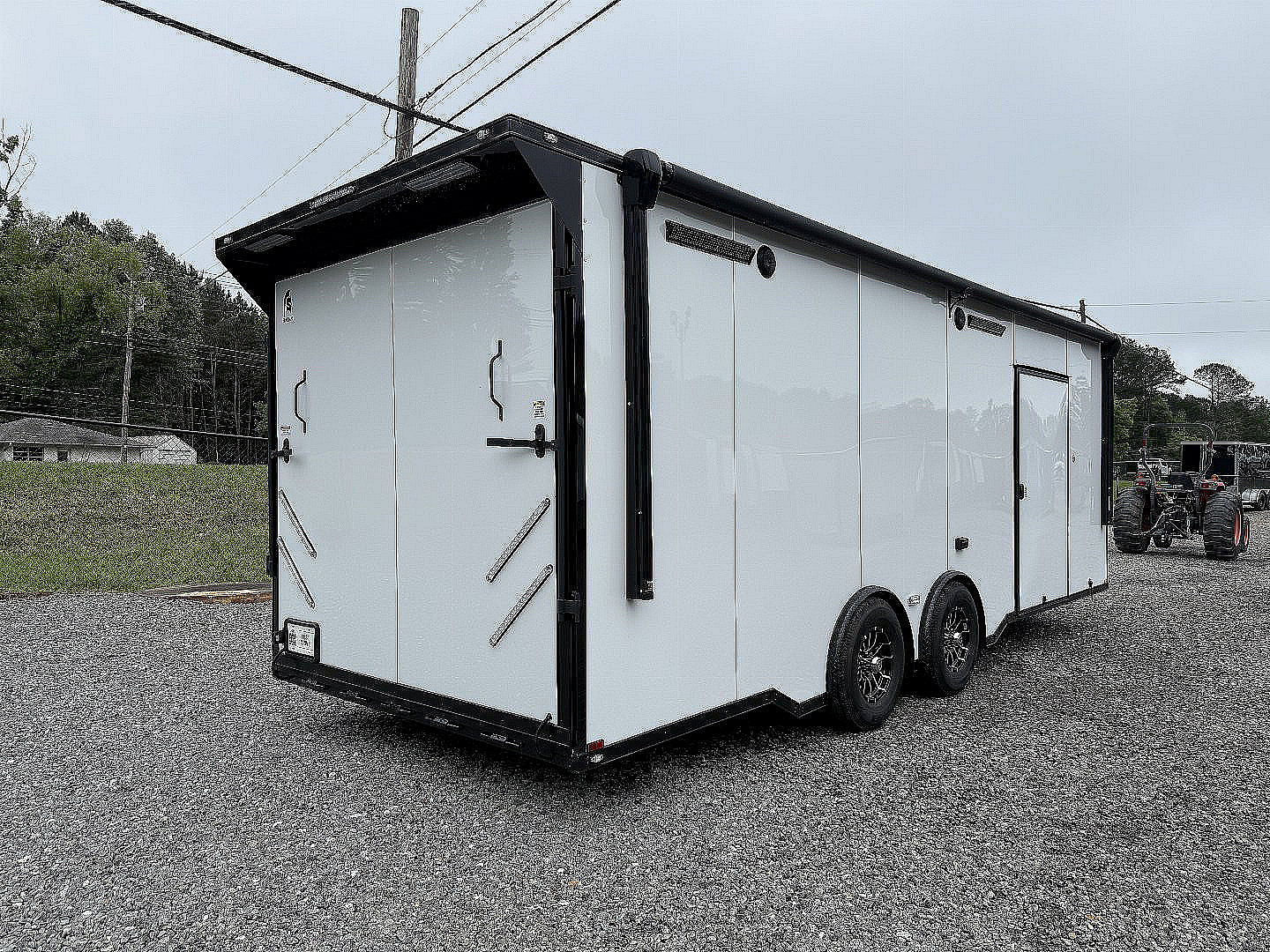 New 2026 Spartan Cargo 8.5x24 Enclosed Race Trailer, White PolyCor, Race PKG, A/C, Awning, 10K Torsion Spread Axle, 7'6" Interior Height