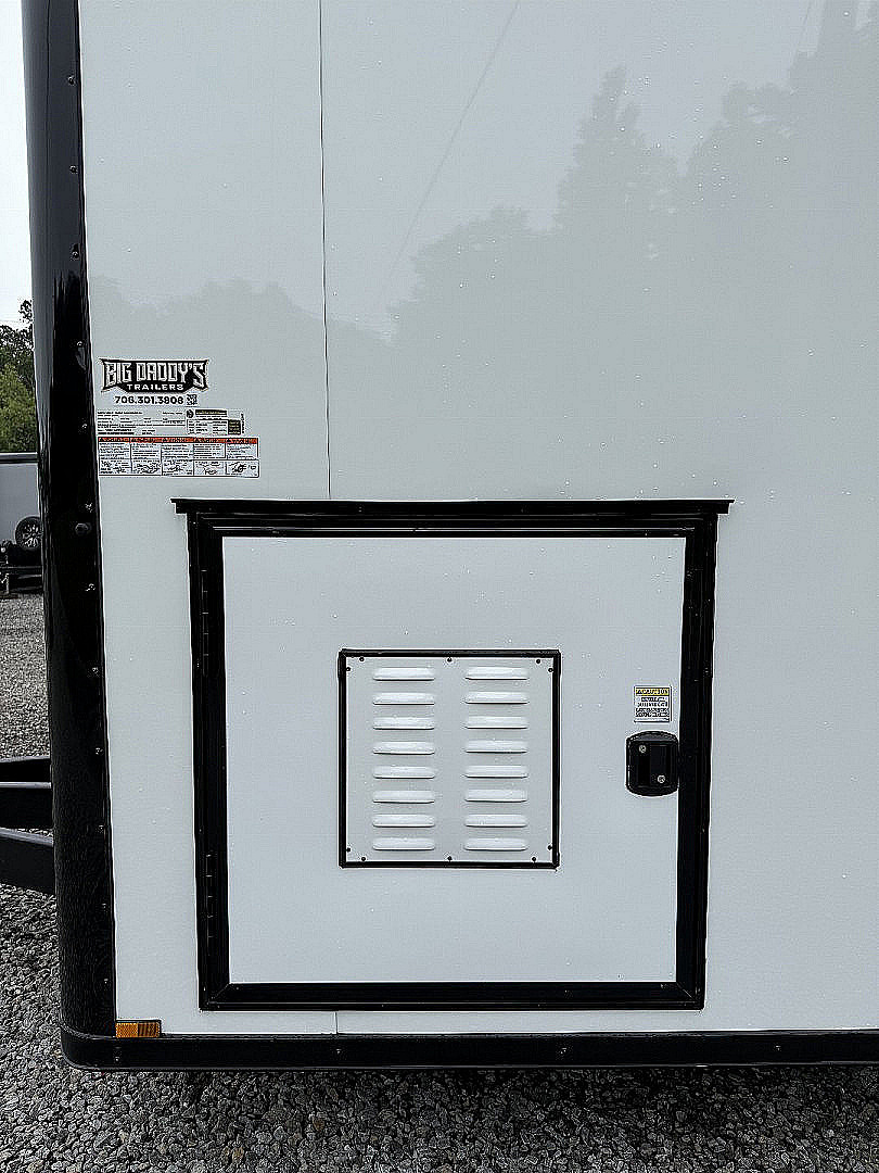 New 2026 Spartan Cargo 8.5x24 Enclosed Race Trailer, White PolyCor, Race PKG, A/C, Awning, 10K Torsion Spread Axle, 7'6" Interior Height