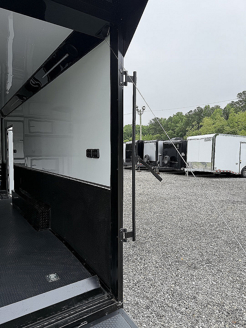 New 2026 Spartan Cargo 8.5x24 Enclosed Race Trailer, White PolyCor, Race PKG, A/C, Awning, 10K Torsion Spread Axle, 7'6" Interior Height