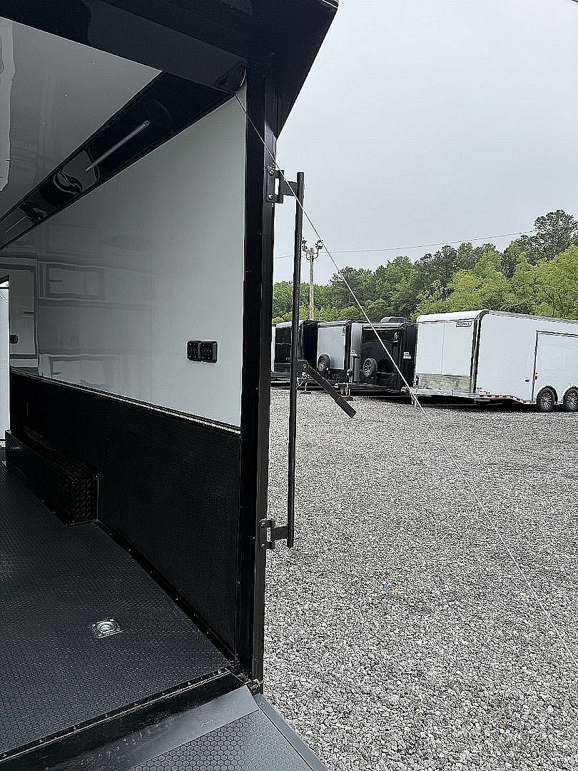 New 2026 Spartan Cargo 8.5x24 Enclosed Race Trailer, White PolyCor, Race PKG, A/C, Awning, 10K Torsion Spread Axle, 7'6" Interior Height