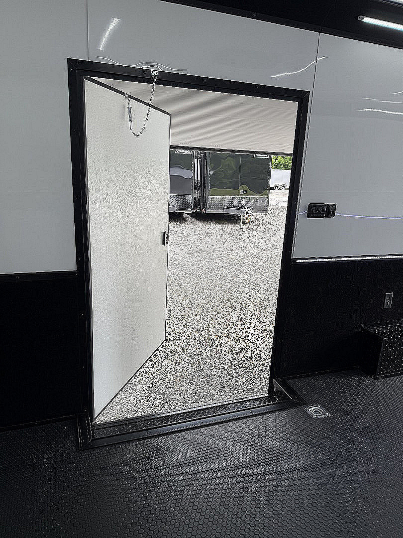 New 2026 Spartan Cargo 8.5x24 Enclosed Race Trailer, White PolyCor, Race PKG, A/C, Awning, 10K Torsion Spread Axle, 7'6" Interior Height