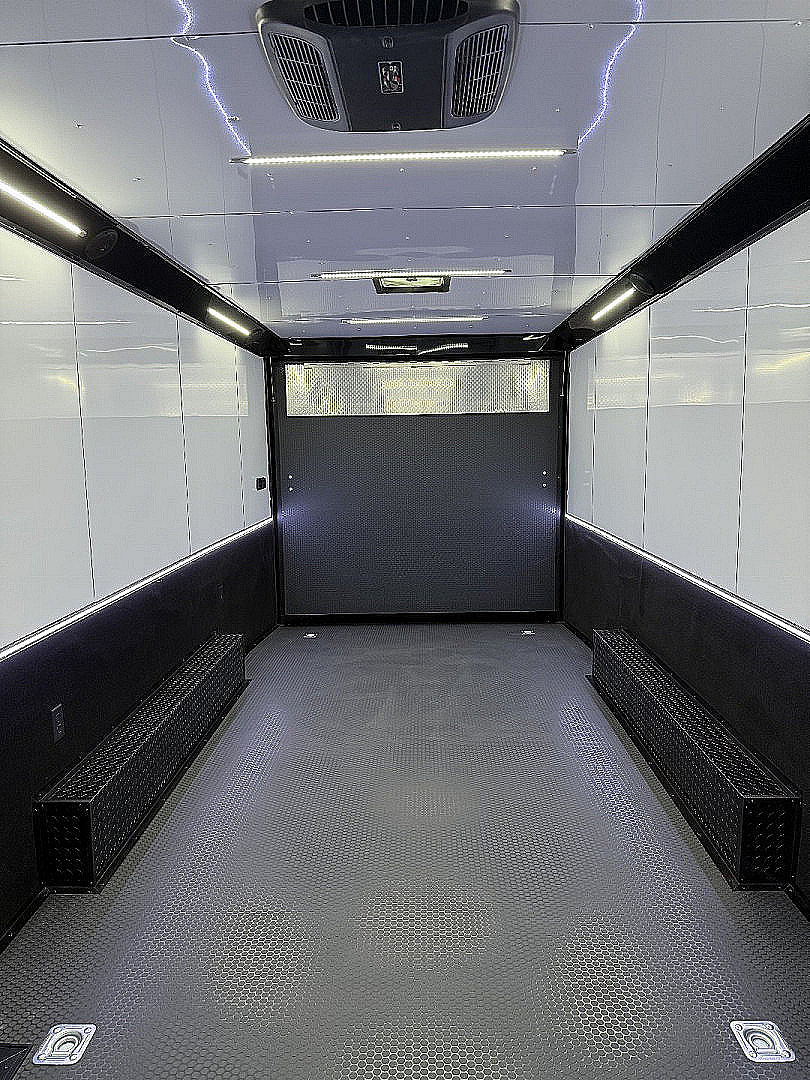 New 2026 Spartan Cargo 8.5x24 Enclosed Race Trailer, White PolyCor, Race PKG, A/C, Awning, 10K Torsion Spread Axle, 7'6" Interior Height