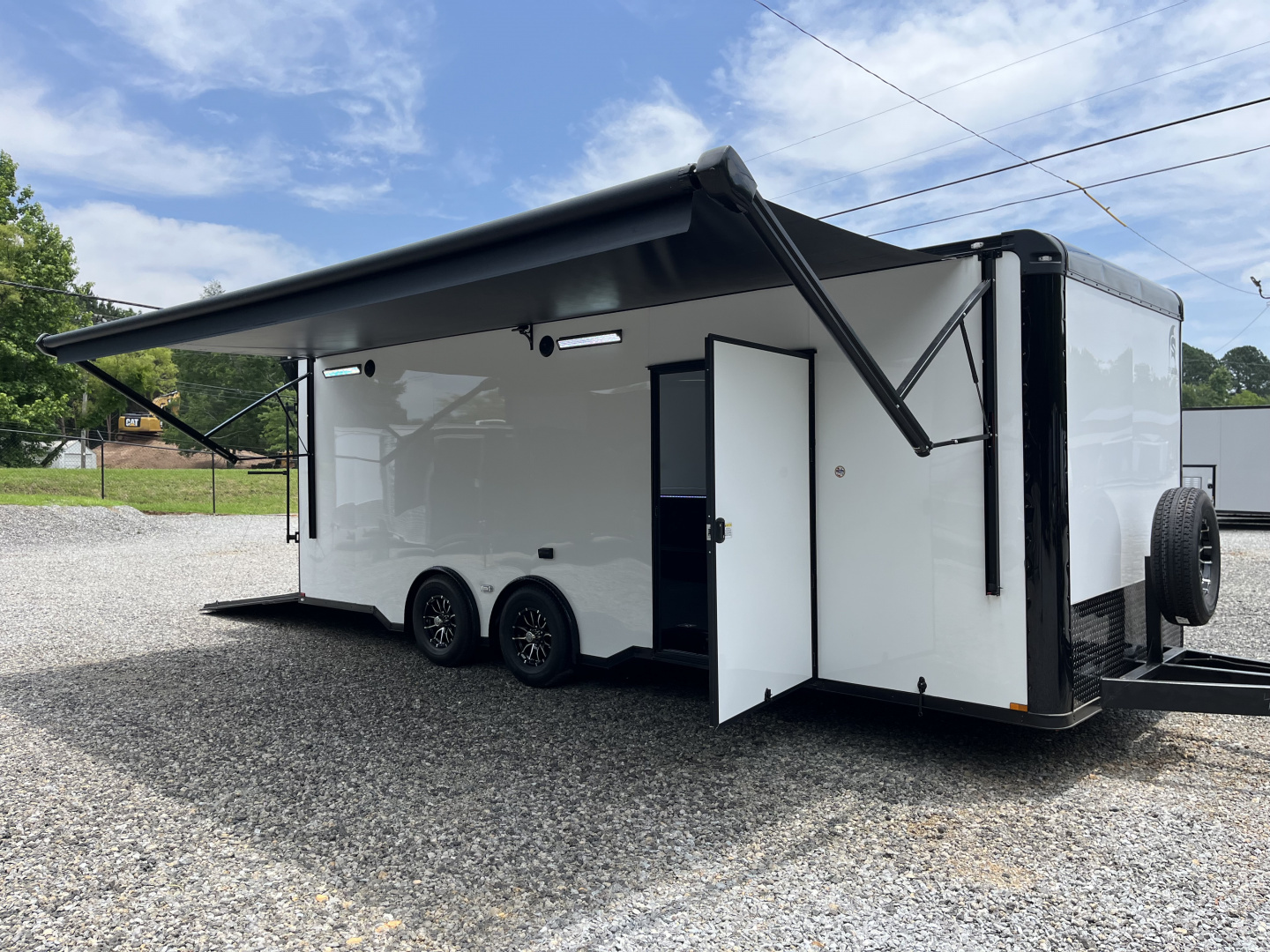 New 2026 Spartan Cargo 8.5x24 Enclosed Race Trailer, White PolyCor, Race PKG, A/C, Awning, 10K Torsion Spread Axle, 7'6" Interior Height