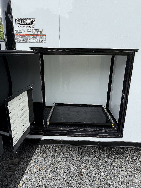 New 2026 Spartan Cargo 8.5x24 Enclosed Race Trailer, White PolyCor, Race PKG, A/C, Awning, 10K Torsion Spread Axle, 7'6" Interior Height