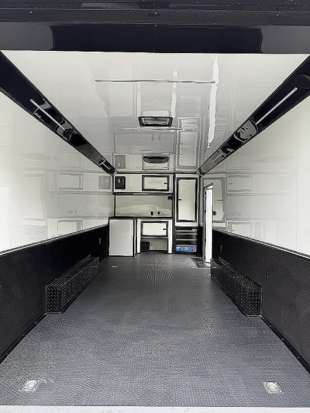 New 2026 Spartan Cargo 8.5x24 Enclosed Race Trailer, White PolyCor, Race PKG, A/C, Awning, 10K Torsion Spread Axle, 7'6" Interior Height