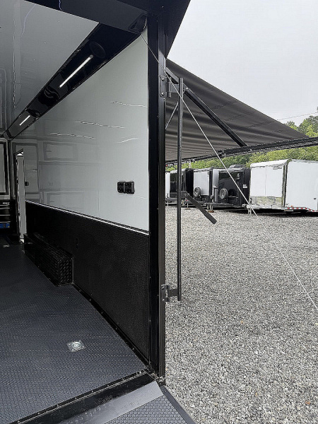 New 2026 Spartan Cargo 8.5x24 Enclosed Race Trailer, White PolyCor, Race PKG, A/C, Awning, 10K Torsion Spread Axle, 7'6" Interior Height