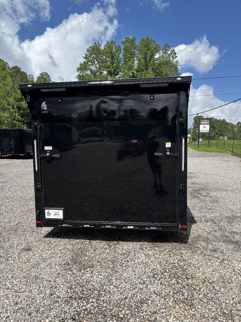 New 2025 Spartan Cargo 8.5x24 Custom Trailer, Black PolyCor With Black Trim, Rubber Coin PKG, 10K Torsion Spread Axles, E-Track, Cabinets