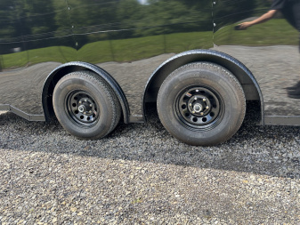 New 2025 Spartan Cargo 8.5x24 Custom Trailer, Black PolyCor With Black Trim, Rubber Coin PKG, 10K Torsion Spread Axles, E-Track, Cabinets