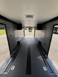New 2025 Spartan Cargo 8.5x24 Custom Trailer, Black PolyCor With Black Trim, Rubber Coin PKG, 10K Torsion Spread Axles, E-Track, Cabinets