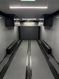 New 2025 Spartan Cargo 8.5x24 Custom Trailer, Black PolyCor With Black Trim, Rubber Coin PKG, 10K Torsion Spread Axles, E-Track, Cabinets
