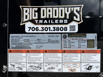 New 2025 Spartan Cargo 8.5x24 Custom Trailer, Black PolyCor With Black Trim, Rubber Coin PKG, 10K Torsion Spread Axles, E-Track, Cabinets