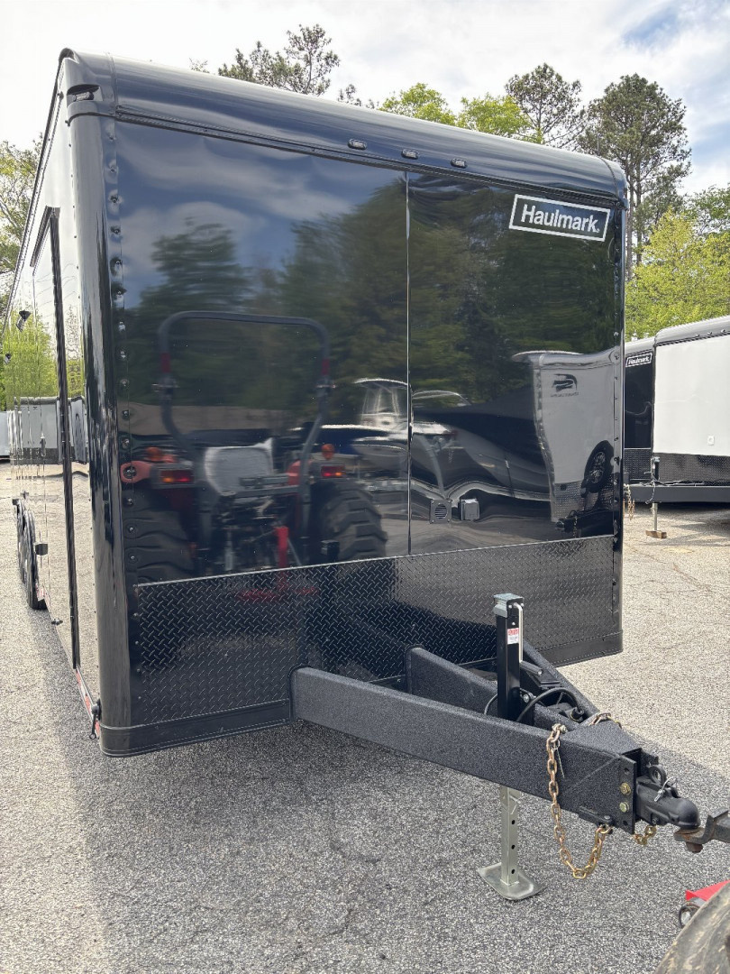 New 2025 Haulmark 28 EDGE Race Trailer, ProStock PKG, Black PolyCor, Black Interior, 14K GVWR, 7'4" Interior, Landing Light PKG, Fully Undercoated Frame
