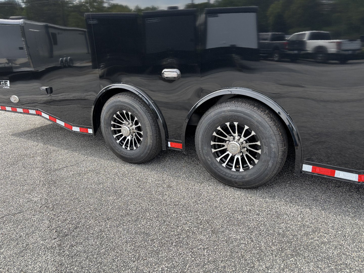 New 2025 Haulmark 28 EDGE Race Trailer, ProStock PKG, Black PolyCor, Black Interior, 14K GVWR, 7'4" Interior, Landing Light PKG, Fully Undercoated Frame