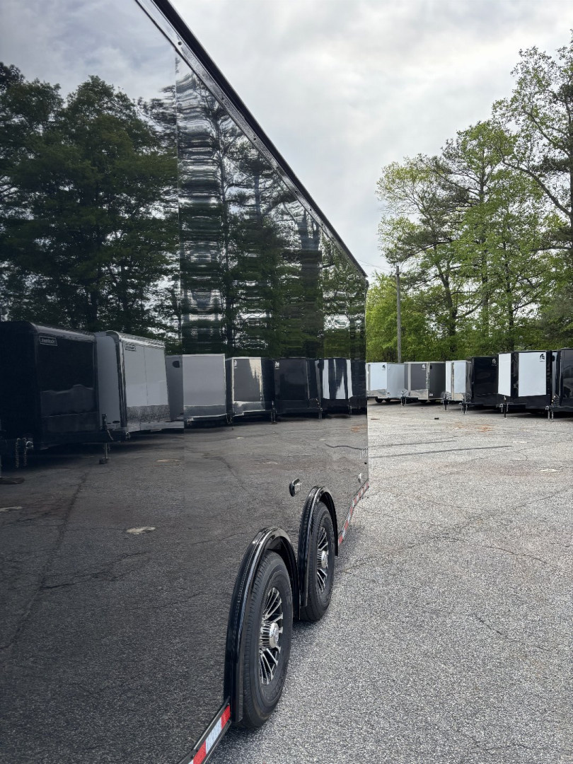 New 2025 Haulmark 28 EDGE Race Trailer, ProStock PKG, Black PolyCor, Black Interior, 14K GVWR, 7'4" Interior, Landing Light PKG, Fully Undercoated Frame