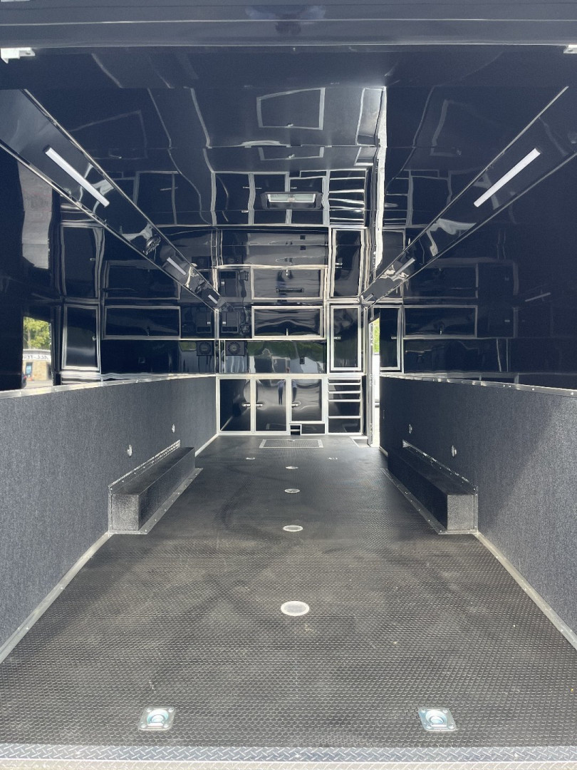 New 2025 Haulmark 28 EDGE Race Trailer, ProStock PKG, Black PolyCor, Black Interior, 14K GVWR, 7'4" Interior, Landing Light PKG, Fully Undercoated Frame