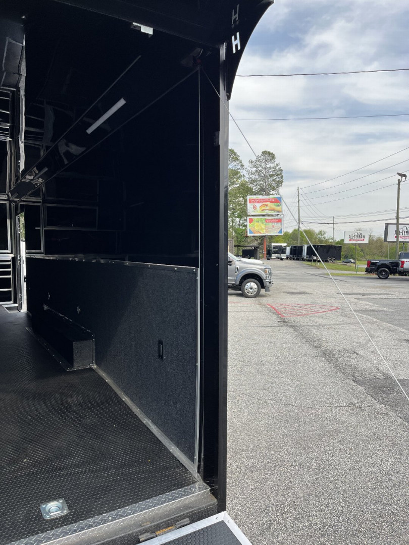 New 2025 Haulmark 28 EDGE Race Trailer, ProStock PKG, Black PolyCor, Black Interior, 14K GVWR, 7'4" Interior, Landing Light PKG, Fully Undercoated Frame